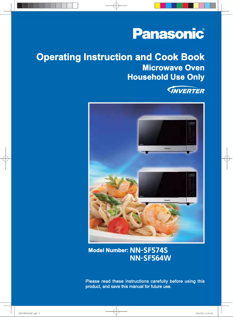 Image de la première page du manuel de l'appareil Inverter NN-SF574S