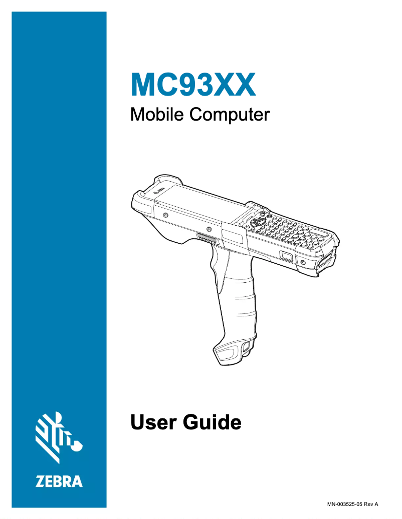 Page n°1 - Manuel utilisateur Zebra MC930P