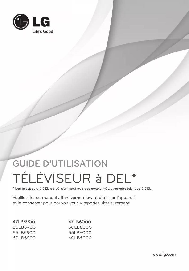 Page n°1 - Manuel utilisateur LG 60LB6000