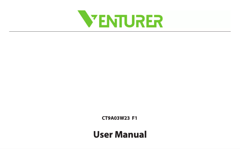 Page n°1 - Manuel utilisateur Venturer Mariner 10 Pro