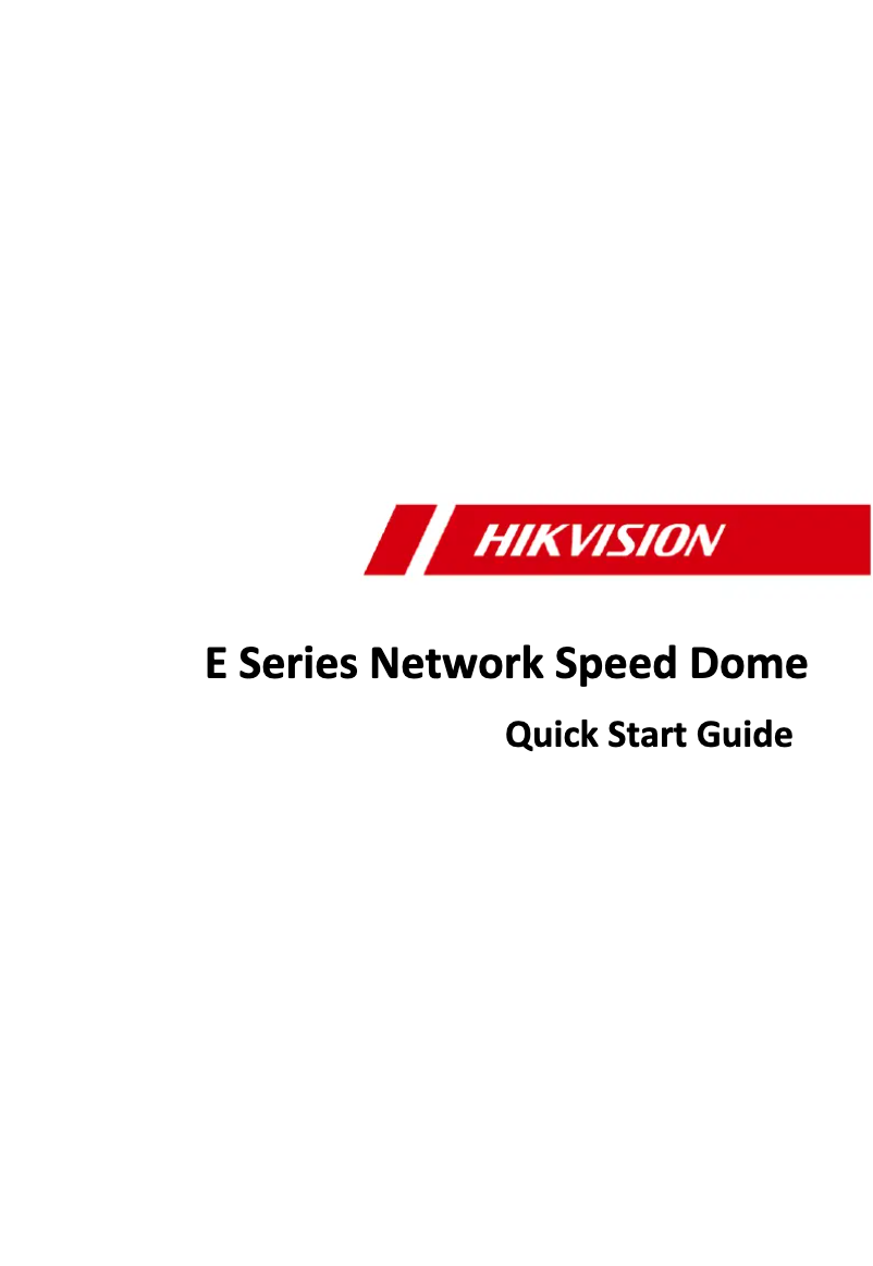 Page 1 de la notice Guide de démarrage rapide Hikvision DS-2SE7C144IW-AE