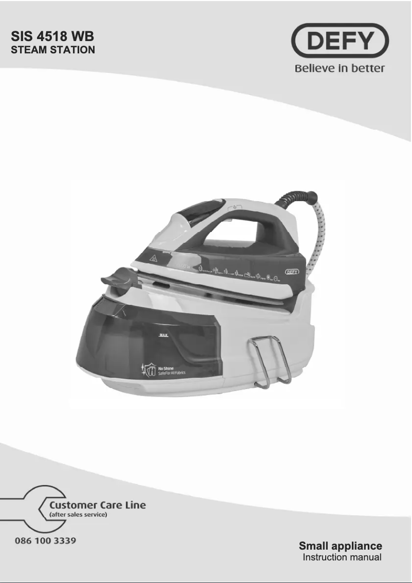 Page 1 de la notice Manuel utilisateur Defy SIS4518WB
