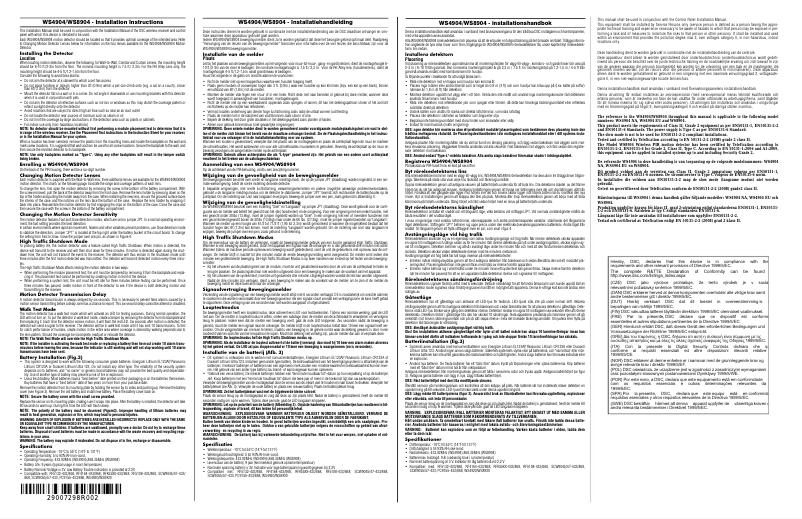 Image de la première page du manuel de l'appareil WS4904P