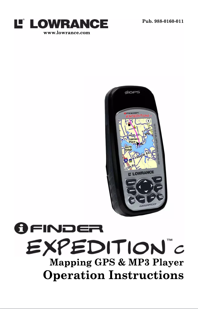 Page 1 of the manual User Manual Lowrance iFINDER Expedition C Plus