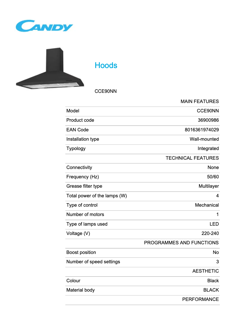 Image de la première page du manuel de l'appareil CCE90NN