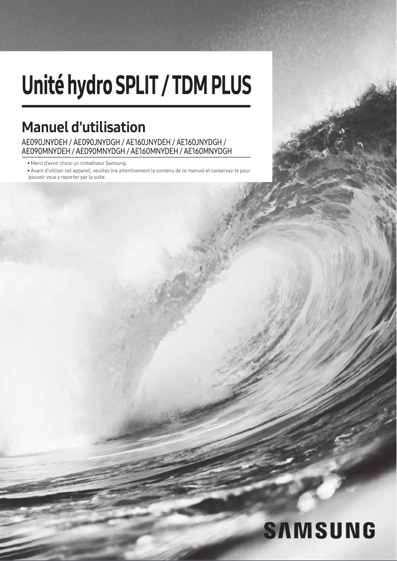 Image de la première page du manuel de l'appareil AE090JNYDEH/EU