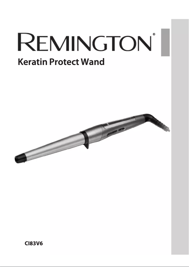 Page 1 de la notice Manuel utilisateur Remington Keratin Protect Wand CI83V6