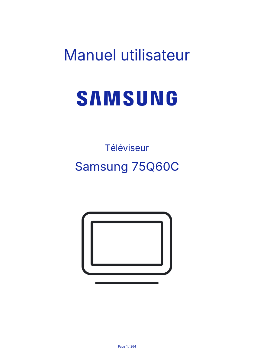 Image de la première page du manuel de l'appareil 75Q60C