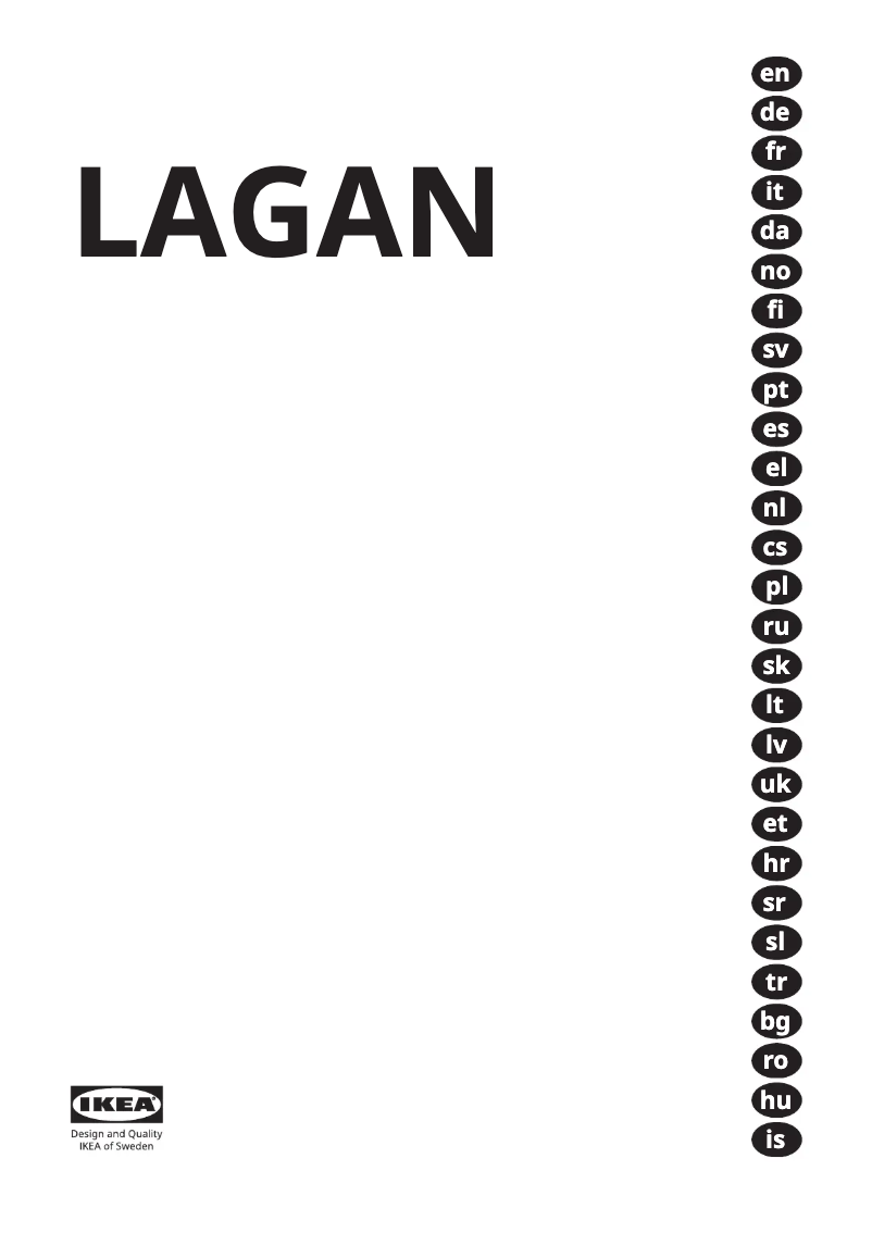 Page 1 de la notice Manuel utilisateur Ikea LAGAN 305.788.01