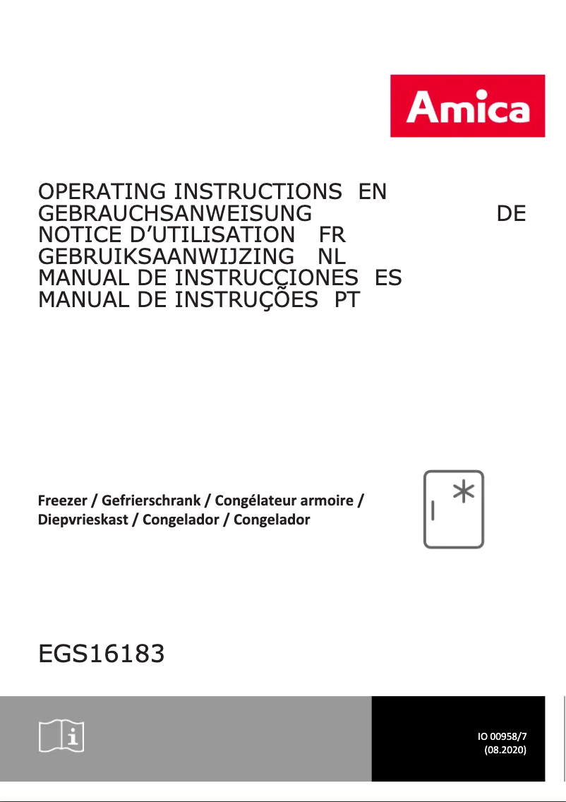 Page 1 de la notice Manuel utilisateur Amica EGS16183