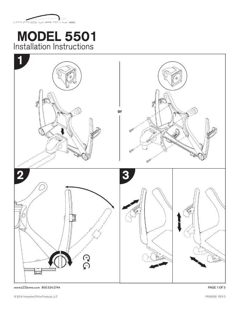 Page 1 de la notice Manuel utilisateur Innovative 5501