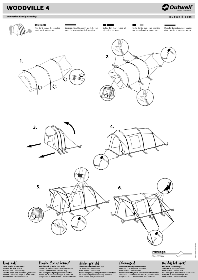 Page 1 de la notice Manuel utilisateur Outwell Nevada 4