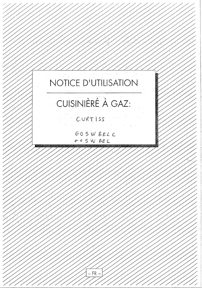 Page n°1 - Manuel utilisateur Curtiss G05WBEL
