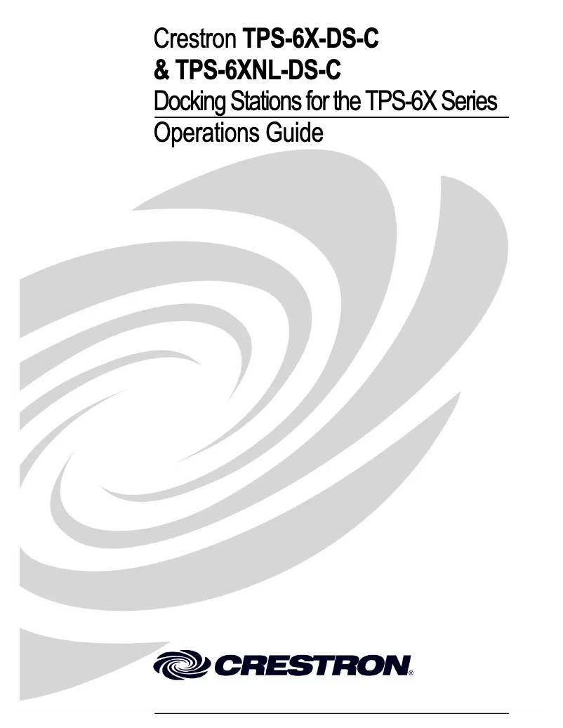 Page 1 de la notice Manuel utilisateur Crestron TPS-6X-DS-C