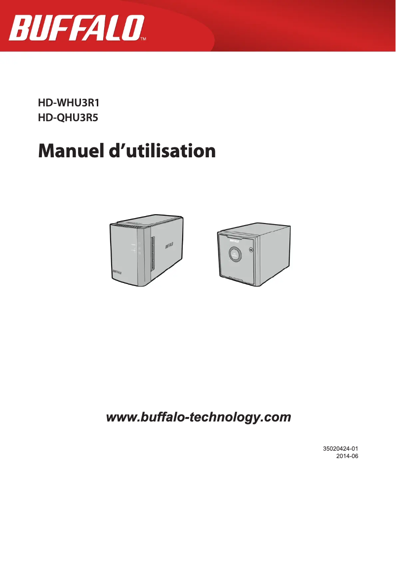 Page 1 de la notice Manuel utilisateur Buffalo DriveStation Quad USB 3.0