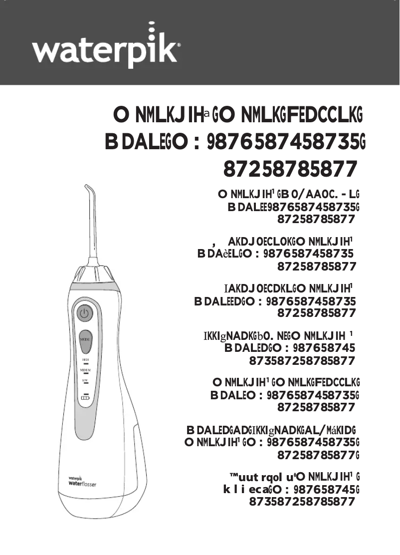 Page 1 de la notice Manuel utilisateur Waterpik WP-563