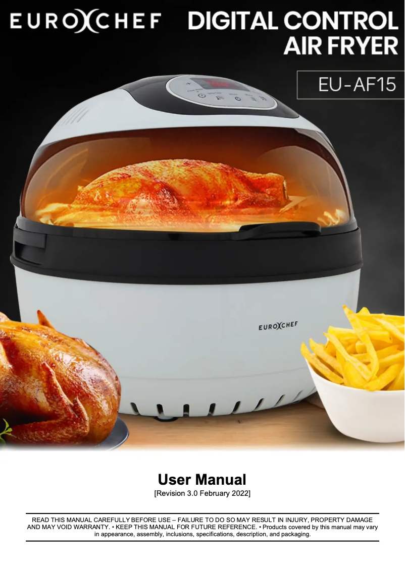 Page 1 of the manual User Manual Eurochef EU-AF15