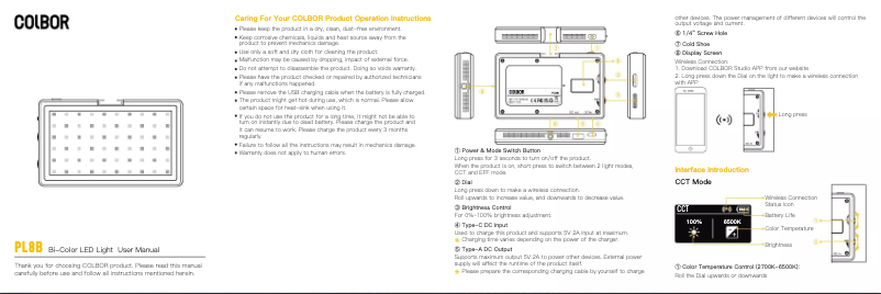 Image de la première page du manuel de l'appareil PL8B