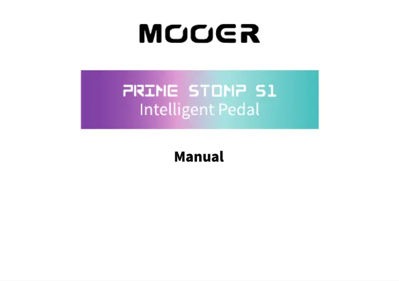 Image de la première page du manuel de l'appareil PRIME S1