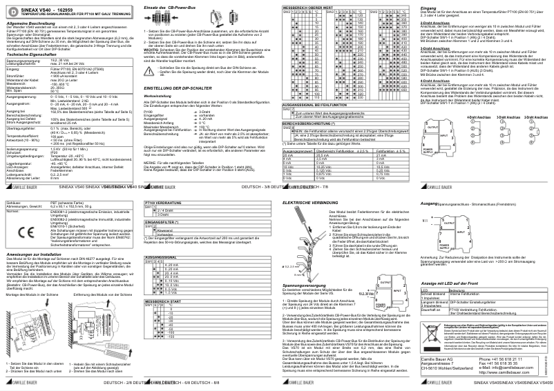 Image de la première page du manuel de l'appareil SINEAX VS40