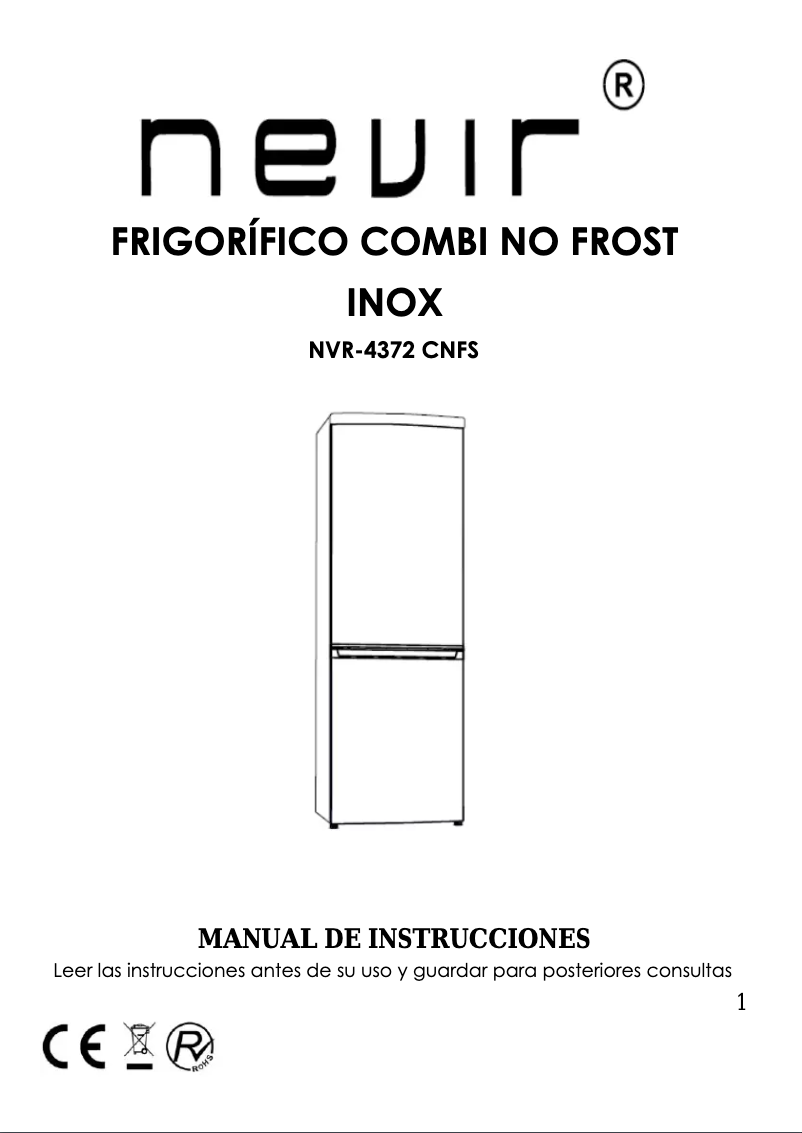 Page n°1 - Manuel utilisateur Nevir NVR-4372 CNFS