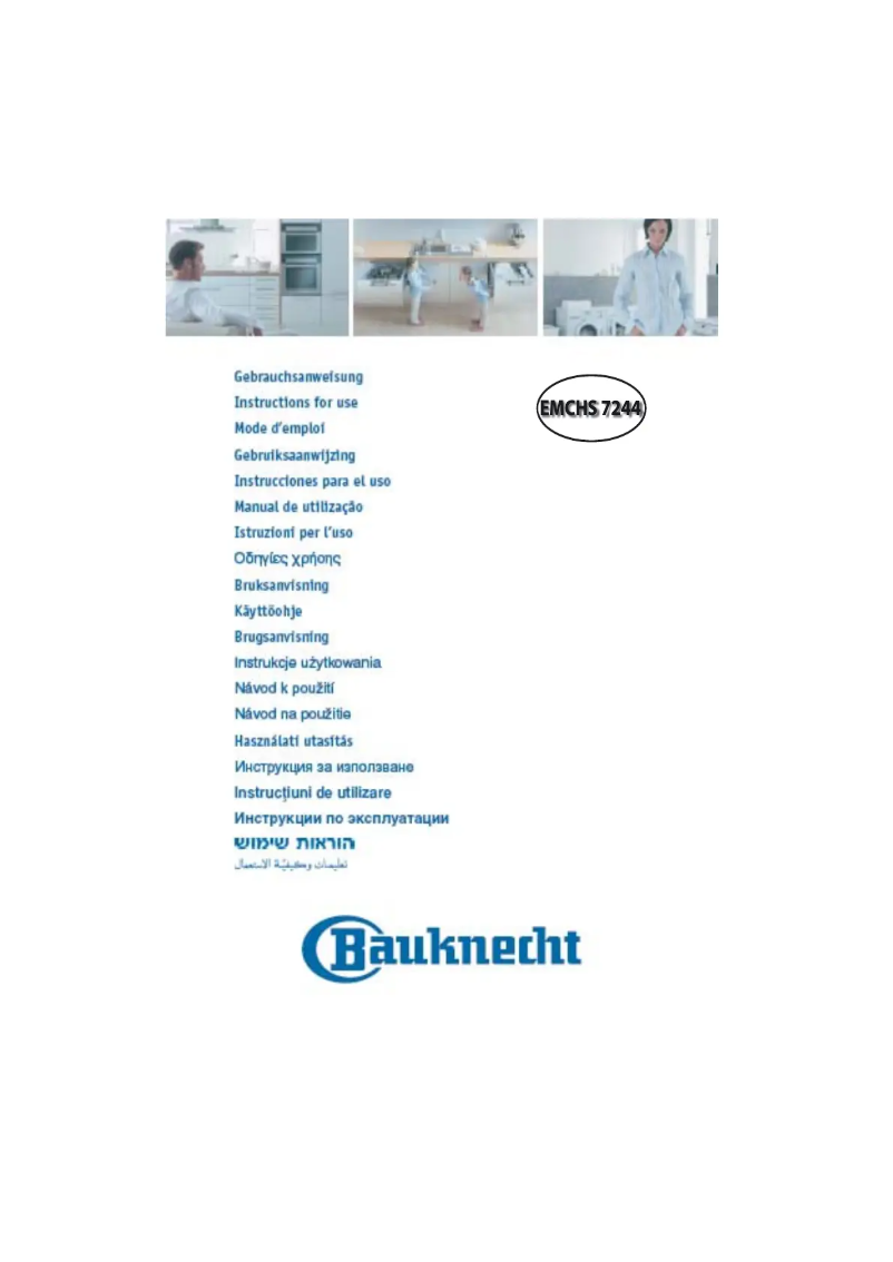 Page n°1 - Manuel utilisateur Bauknecht EMCHS 7244 IN