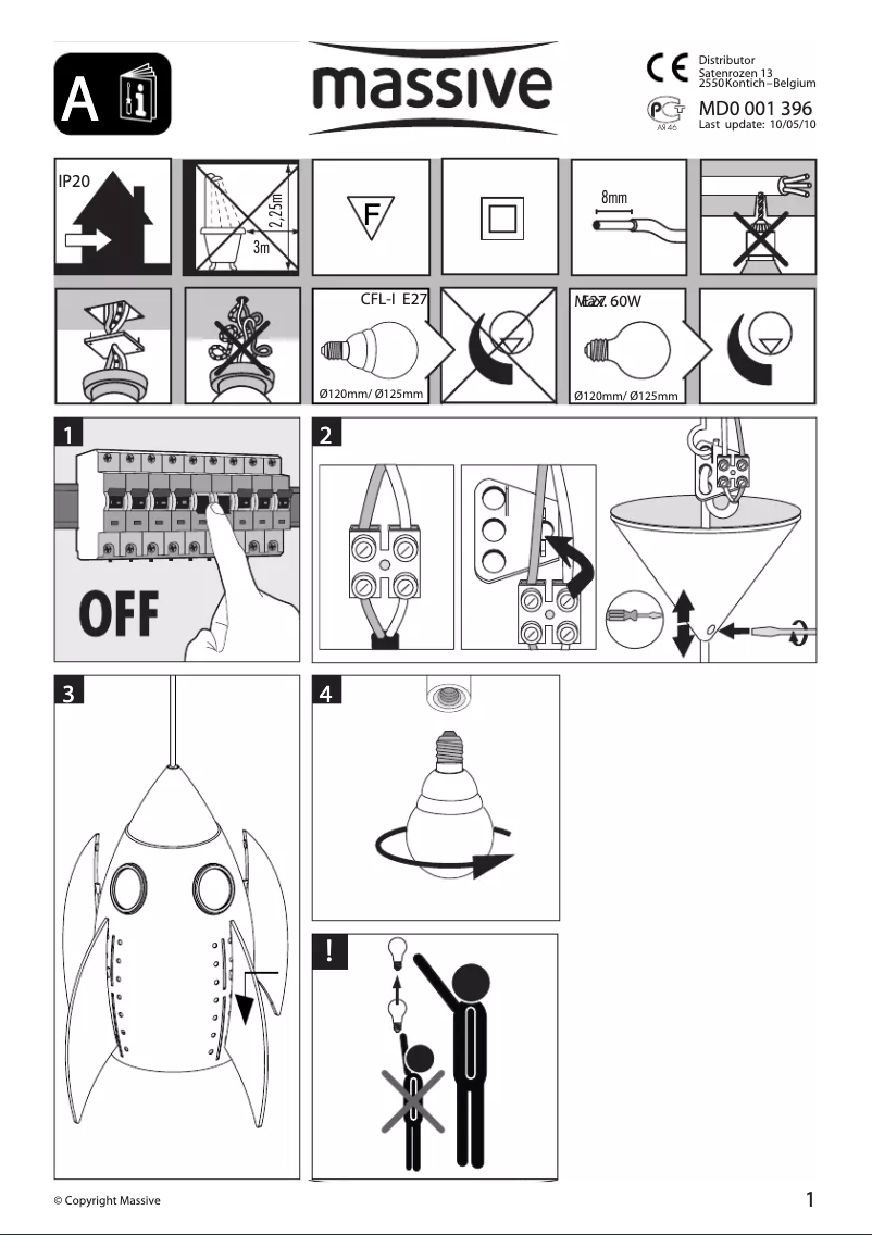 Page 1 de la notice Manuel utilisateur Massive Kico 40204/55/10