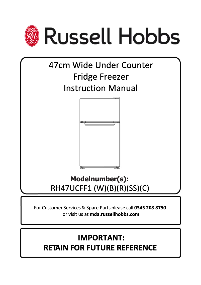 Imagen de la primera página del manual del dispositivo RH47UCFF1B