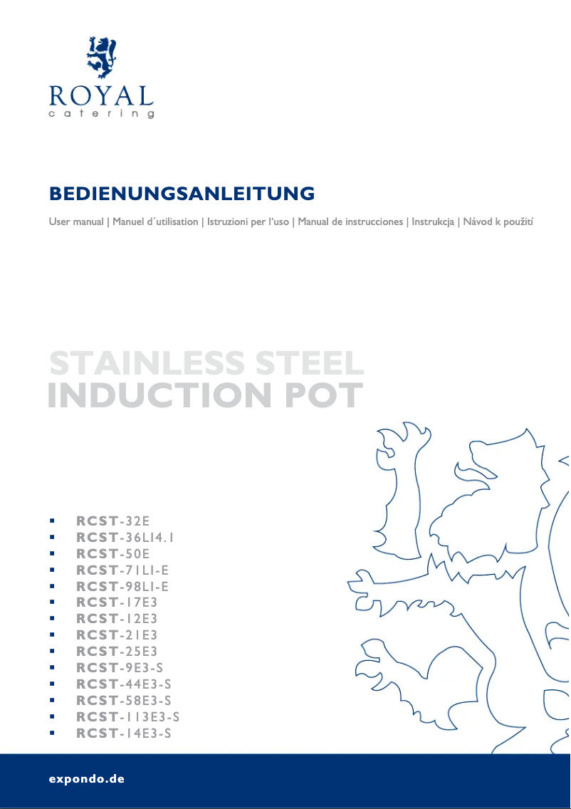 Image de la première page du manuel de l'appareil RCST-113E3-S