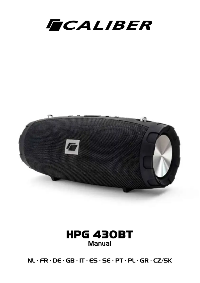Page 1 de la notice Manuel utilisateur Caliber HPG430BT
