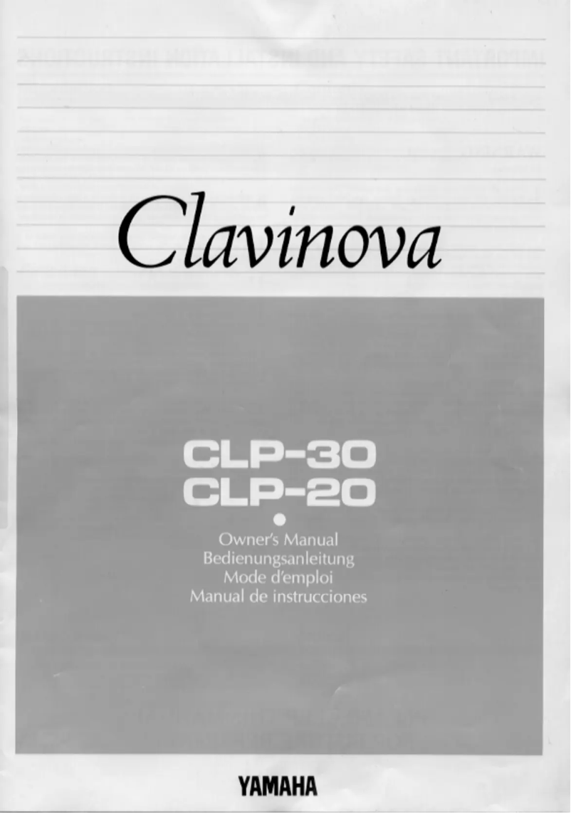 Image de la première page du manuel de l'appareil Clavinova CLP-30