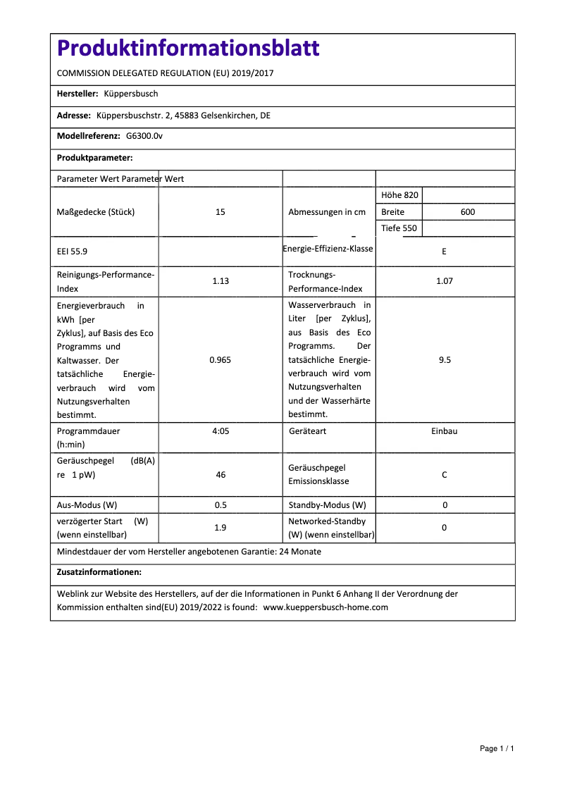 Image de la première page du manuel de l'appareil G6300.0v