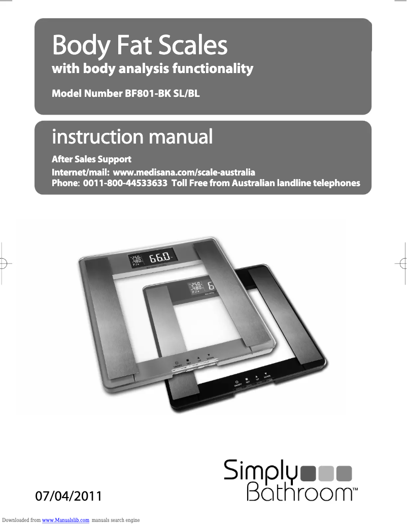 Page n°1 - Manuel utilisateur Welby BF801-BK SL