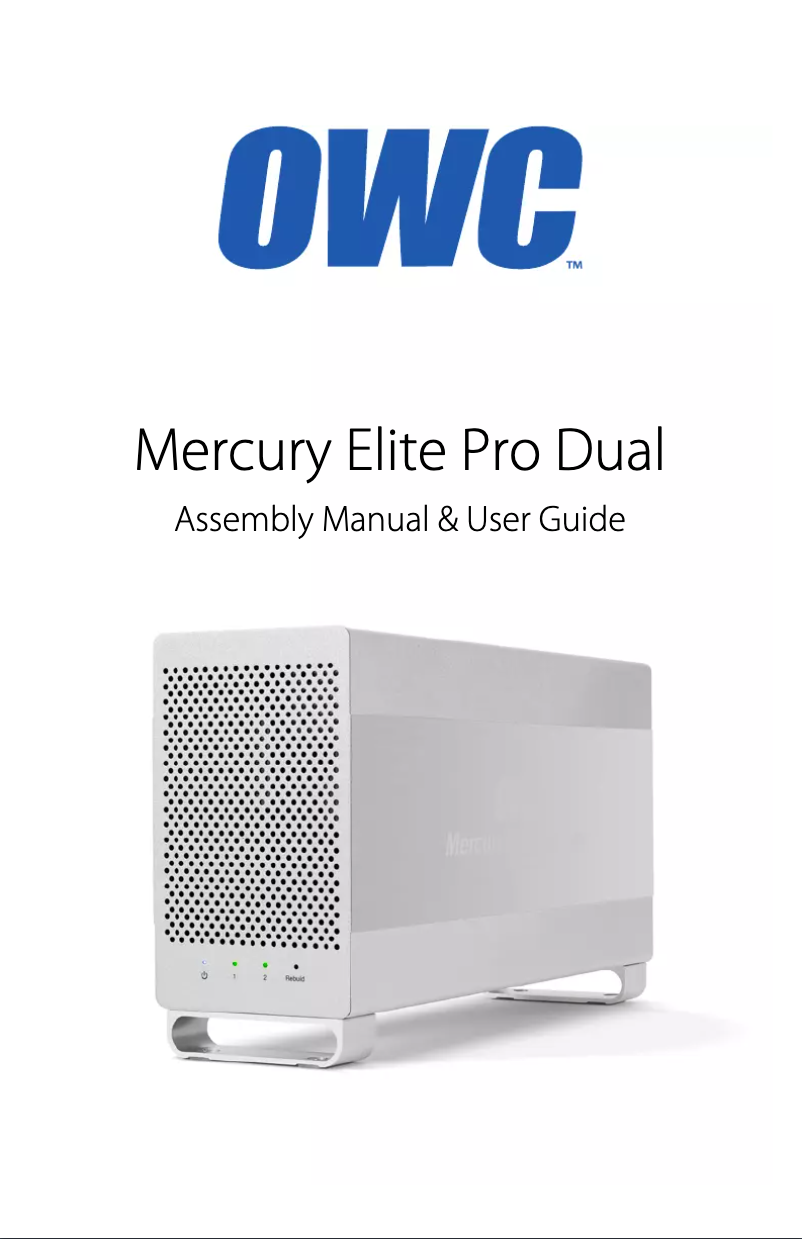 Page n°1 - Manuel utilisateur OWC Mercury Elite Pro