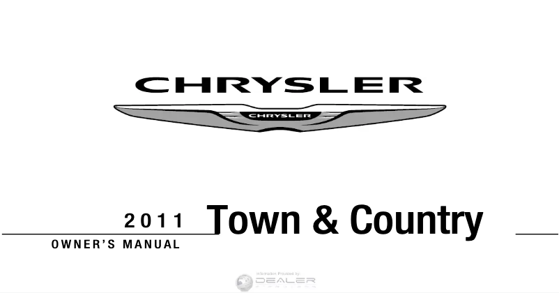 Page 1 of the manual User Manual Chrysler Town & Country (2011)