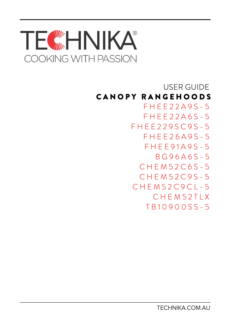 Page 1 de la notice Manuel utilisateur Technika CHEM52TLX