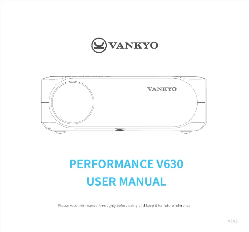 Page 1 de la notice Manuel utilisateur Vankyo Performance V630