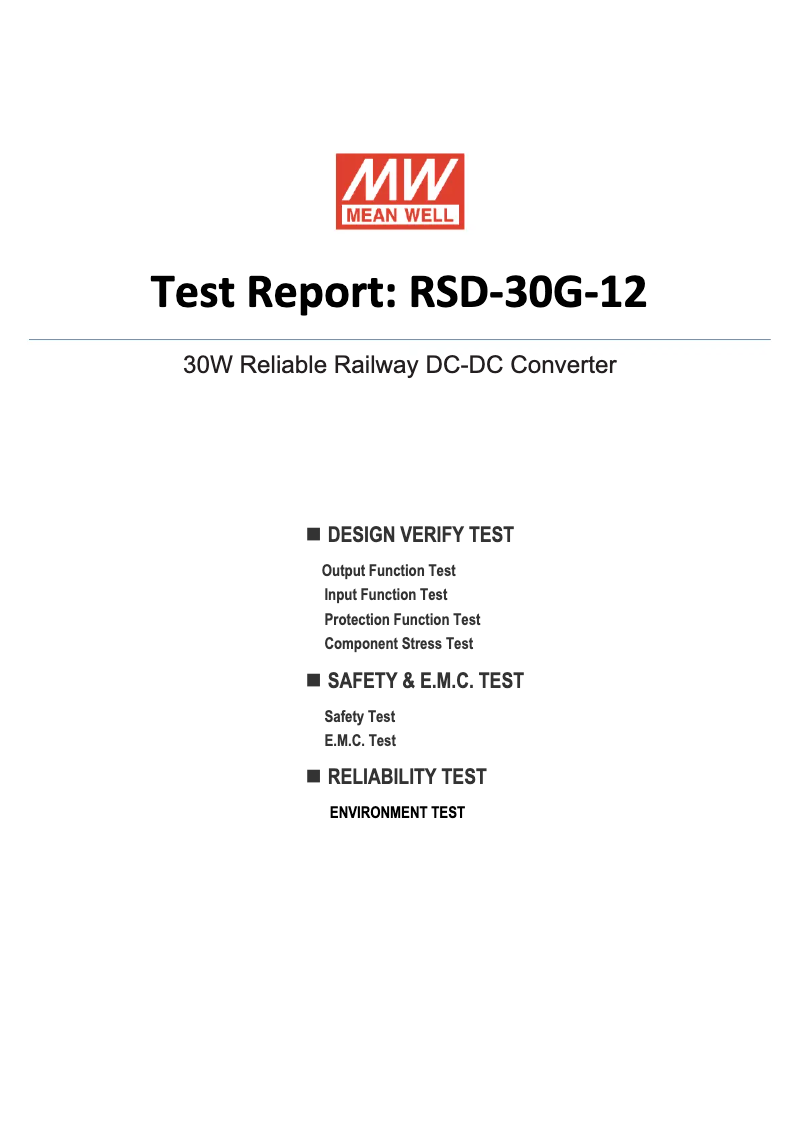 Page n°1 - Fiche technique Mean Well RSD-30G-12