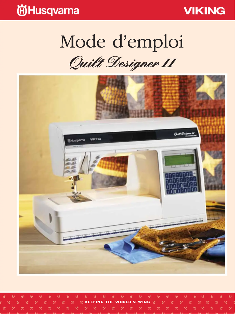 Image de la première page du manuel de l'appareil Quilt Designer II