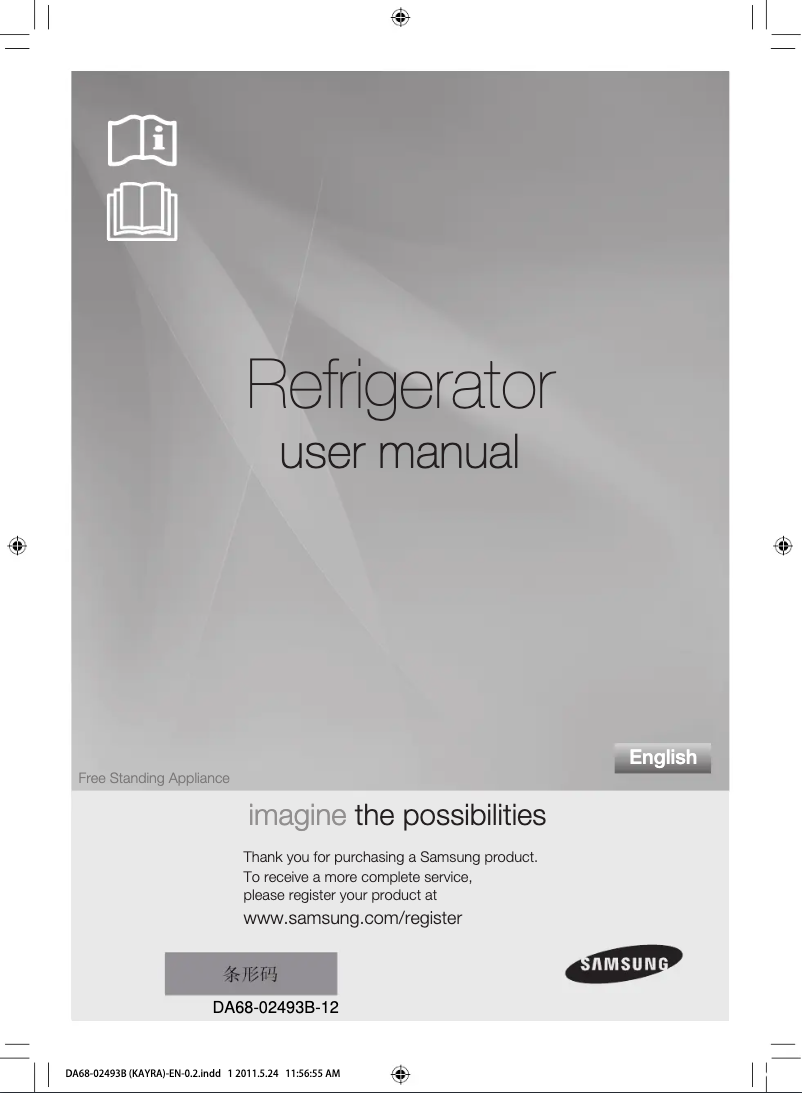 Page 1 de la notice Manuel utilisateur Samsung SR466KLS