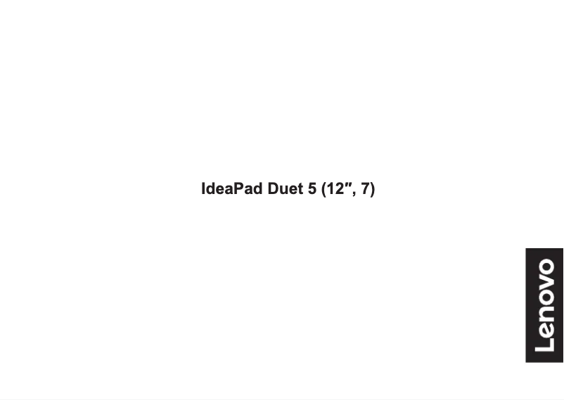 Image de la première page du manuel de l'appareil IdeaPad Duet 5