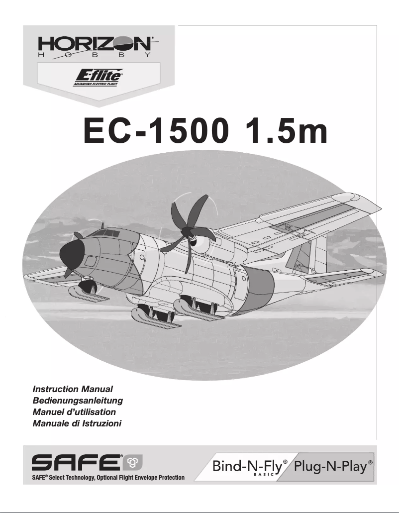 Page n°1 - Manuel utilisateur E-flite EC-1500 Twin