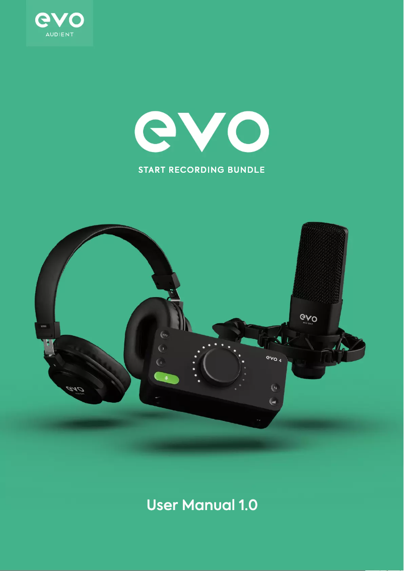 Page 1 of the manual User Manual Audient EVO