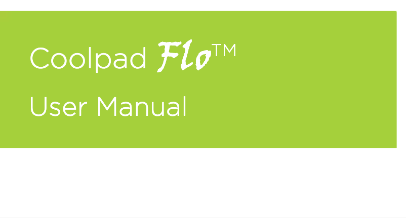 Page 1 de la notice Manuel utilisateur Coolpad Flo