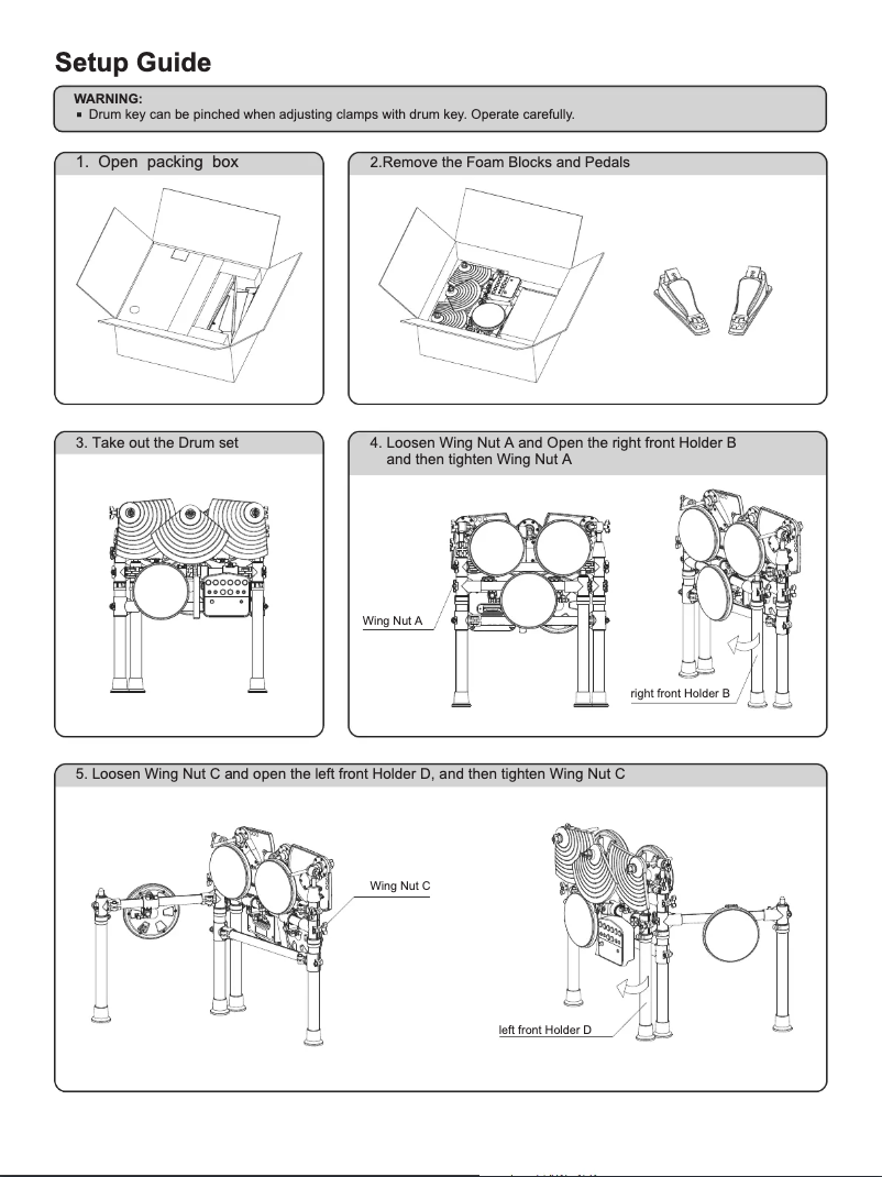 Page 1 de la notice Guide d'installation Medeli DD401