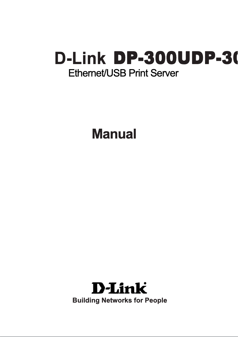 Imagen de la primera página del manual del dispositivo DP-300U