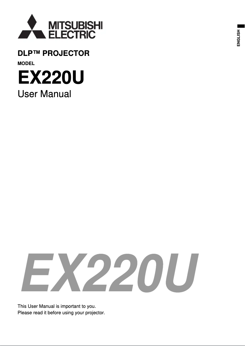 Image de la première page du manuel de l'appareil EX220U