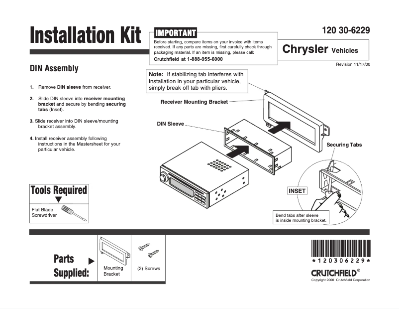 Page n°1 - Manuel utilisateur Metra 30-6229