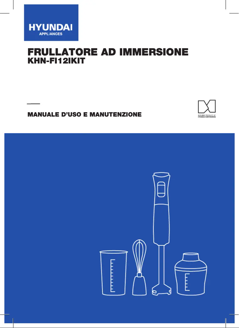 Page 1 de la notice Manuel utilisateur Hyundai KHN-FI12KIT