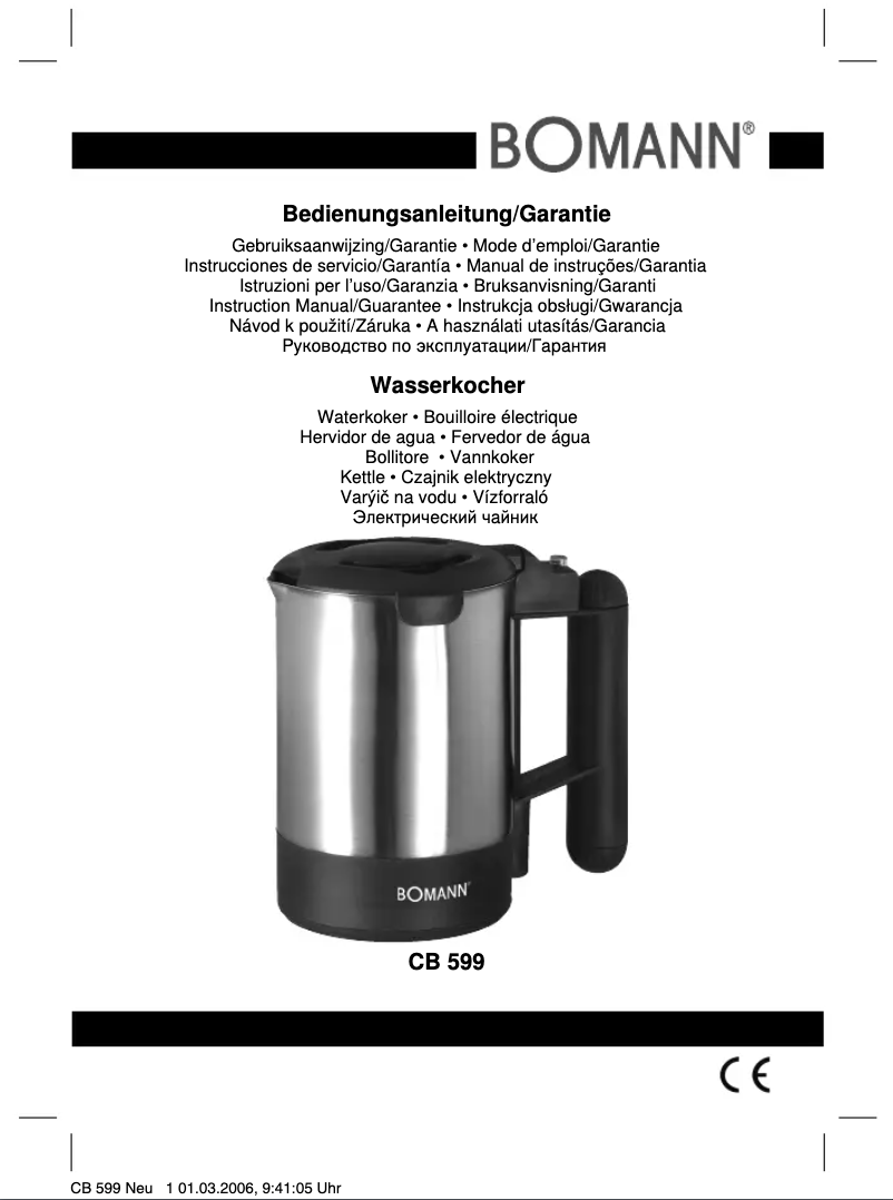 Image de la première page du manuel de l'appareil CB 599